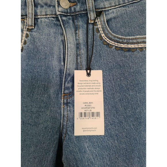 Seventy + Mochi Anthropologie Cara Straight Leg Jean in Rodeo Size 27 NWT - Picture 5 of 10